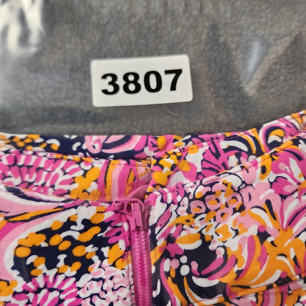 IBKUL Marissa Long Sleeve Zip Mock Neck Top Hot Pink Orange Peel XL UPF 50+ - Picture 9 of 9